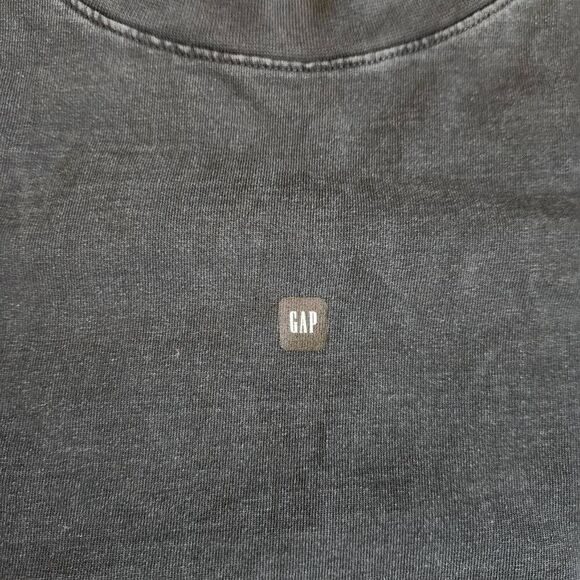 Yeezy Gap Balenciaga T Shirt Mens Medium Oversized Logo No Seam Boxy Black Heavy - Picture 4 of 4